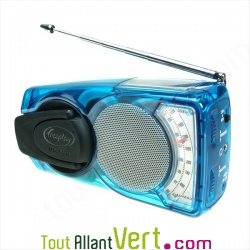 Radio Freeplay EyeMax AM/FM � manivelle et � �nergie solaire